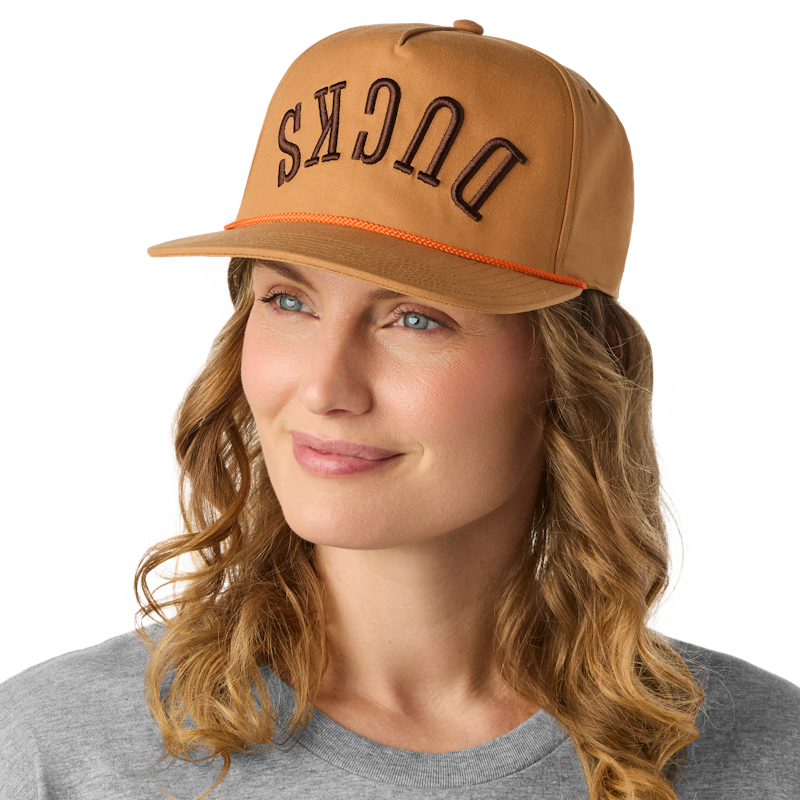 Dead Ducks Flat Brim Rope Hat Brown