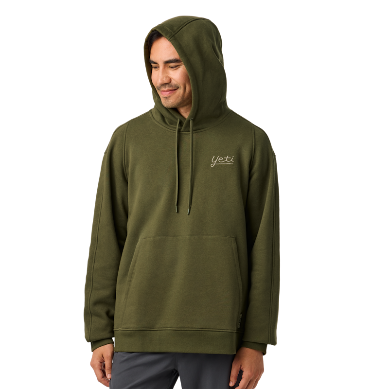 YETI® Script Built for the Wild Fleece Hoodie Olive