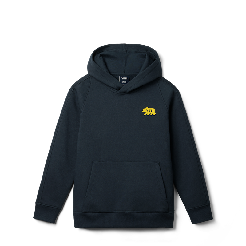 YETI® Bear Badge Kids' Fleece Hoodie Navy