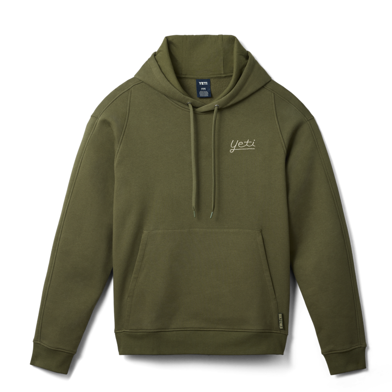YETI® Script Built for the Wild Fleece Hoodie Olive