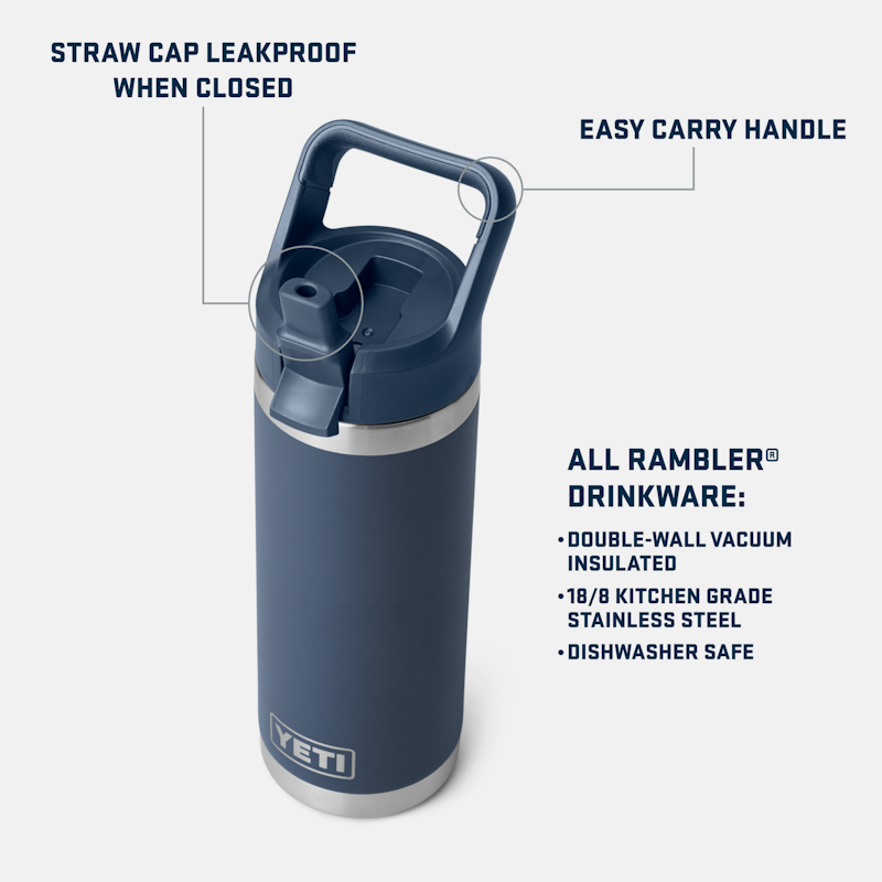 Rambler® 18 oz Water Bottle Olive/King Crab Orange