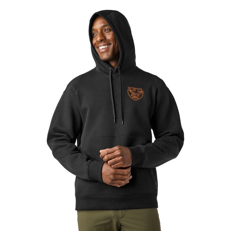 YETI® Eagle Badge Fleece Hoodie Black
