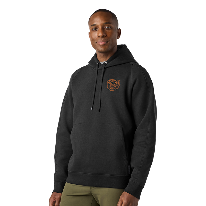 YETI® Eagle Badge Fleece Hoodie Black