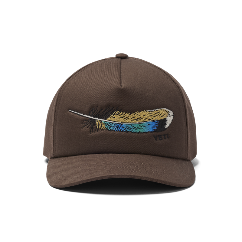 YETI® Wetlands Duck Feather Mid Pro Flat Brim Hat Brown