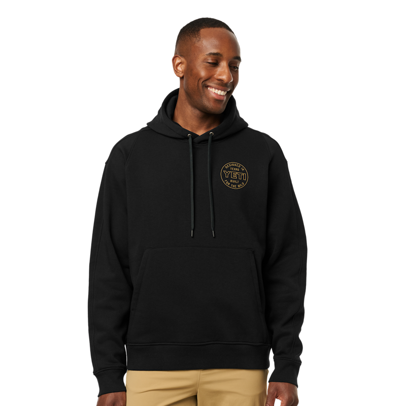 Designed in Pullover Fleece Hoodie Black