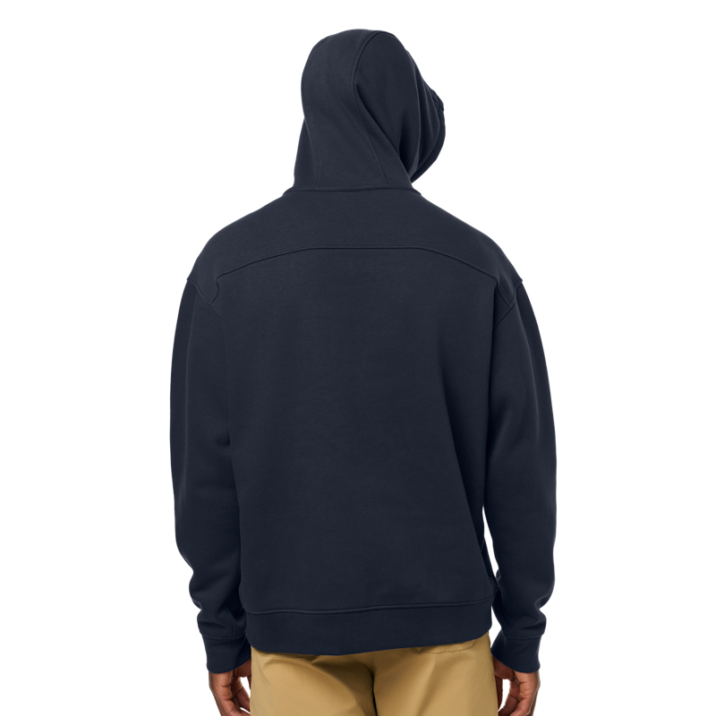 Retro Built for the Wild Pullover Fleece Hoodie Navy