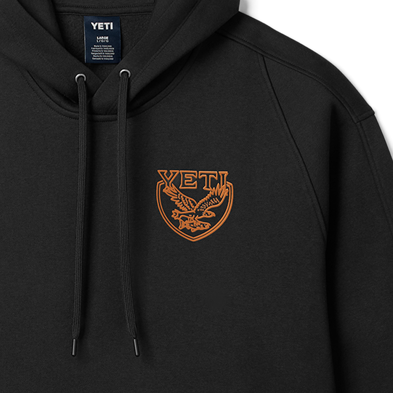 YETI® Eagle Badge Fleece Hoodie Black