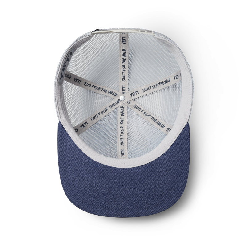 YETI® Velcro Badge Flat Brim Mesh Hat Gray/Navy