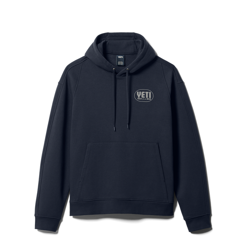 Retro Built for the Wild Pullover Fleece Hoodie Navy