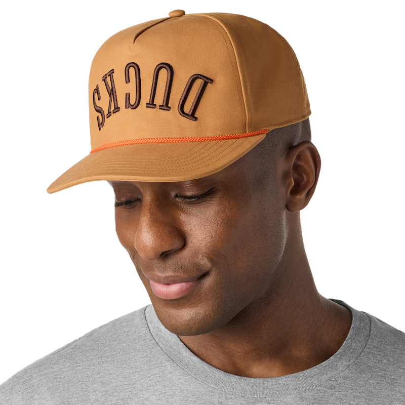 Dead Ducks Flat Brim Rope Hat Brown