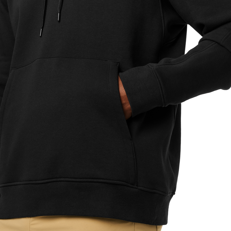 Designed in Pullover Fleece Hoodie Black