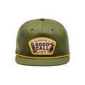 Good Call Flat Brim Rope Hat Dark Green