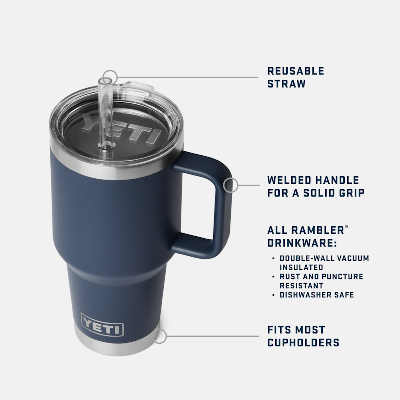 Rambler® 35 oz Straw Mug Stag Red