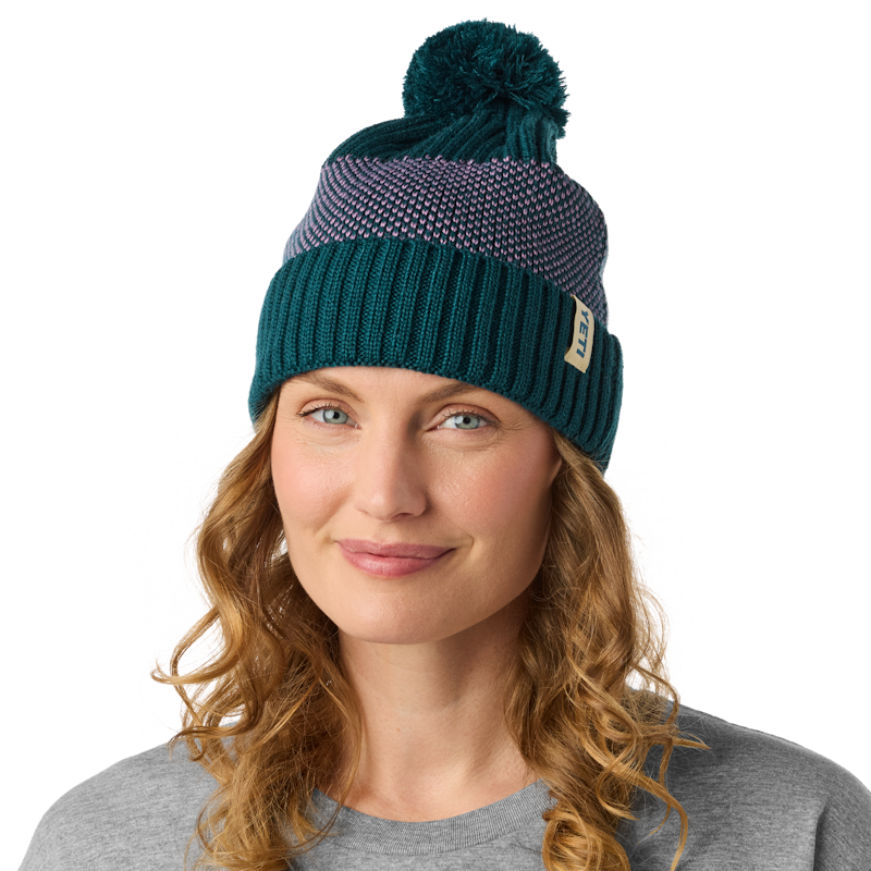 YETI® Pom Beanie Teal/Purple