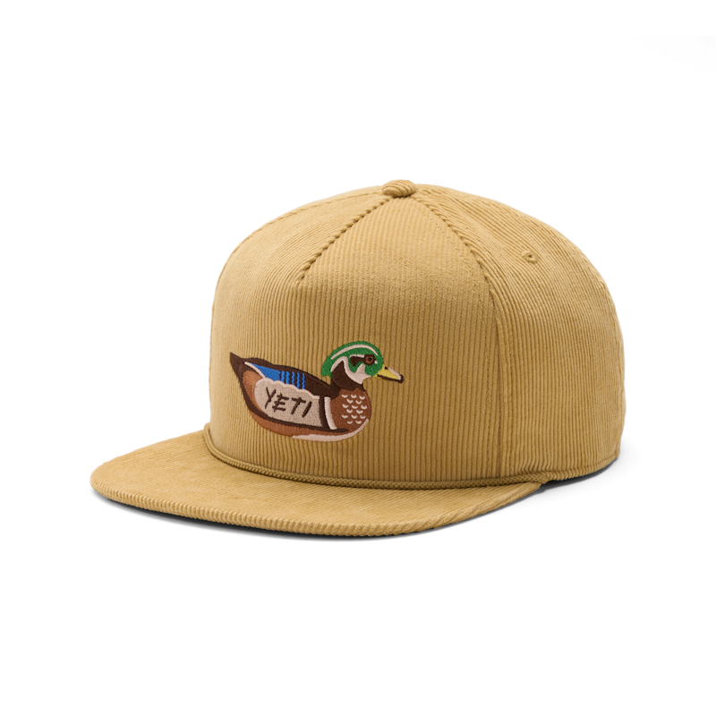 YETI® Duck Corduroy Flat Brim Rope Hat Brown