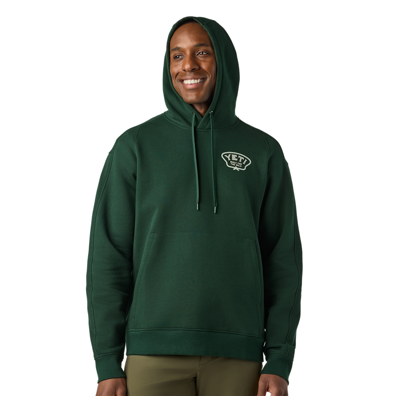 YETI® Heritage Badge Fleece Hoodie Dark Forest
