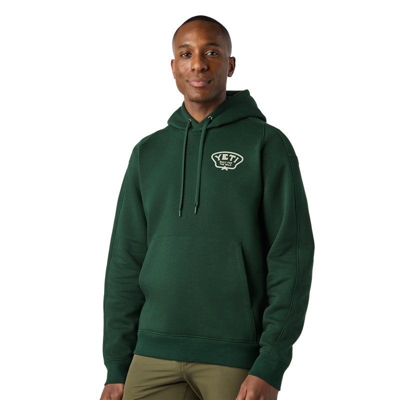 YETI® Heritage Badge Fleece Hoodie Dark Forest