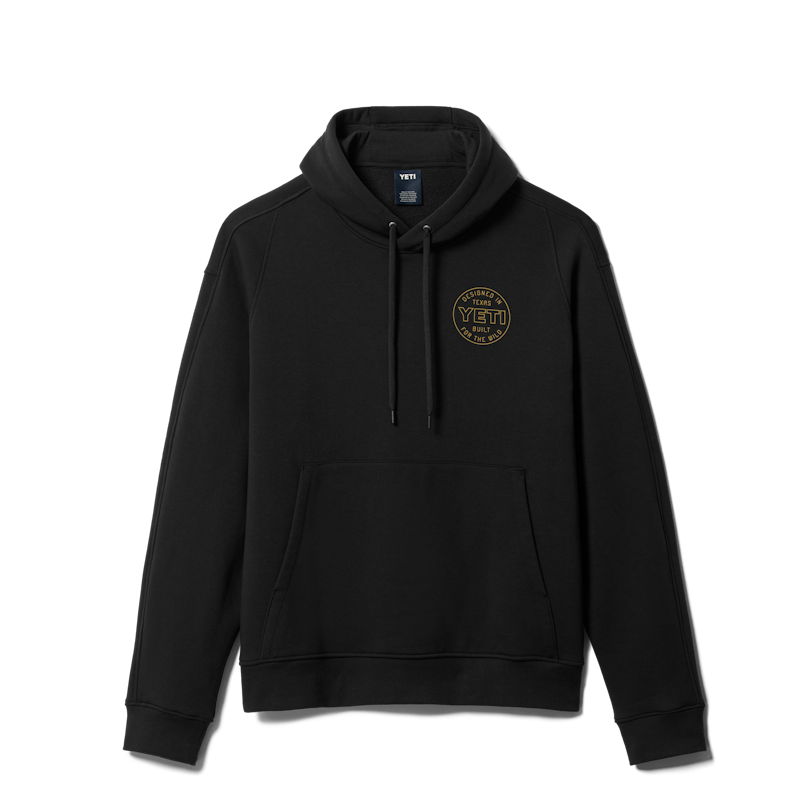 Designed in Pullover Fleece Hoodie Black