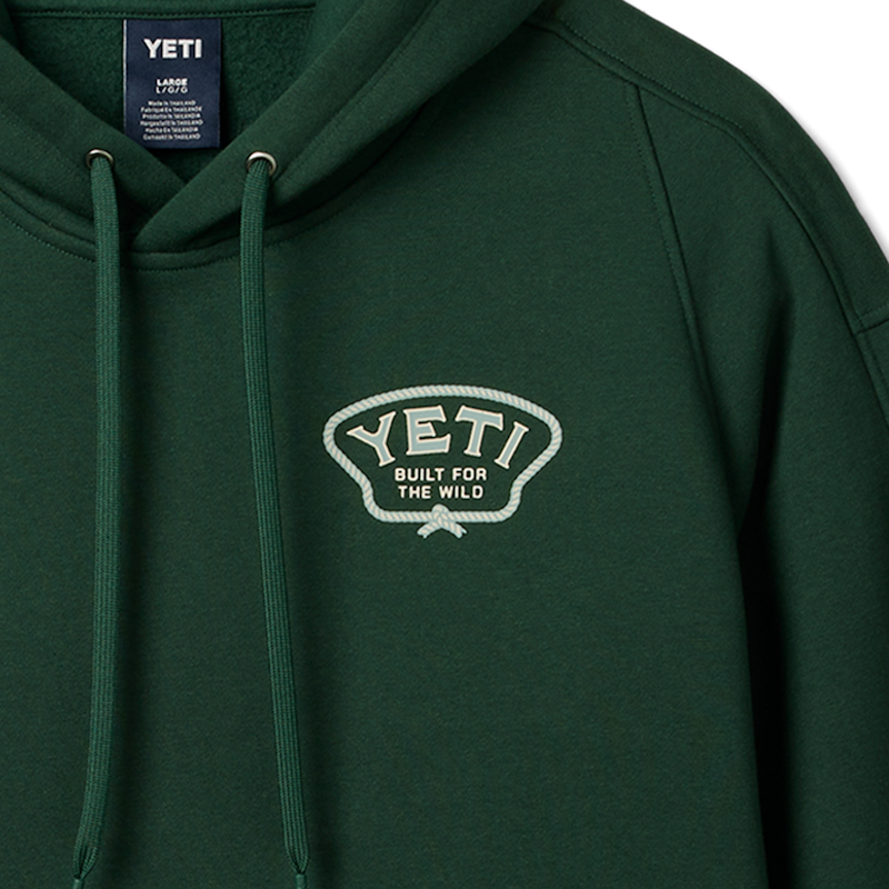 YETI® Heritage Badge Fleece Hoodie Dark Forest