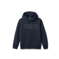 YETI Logo Badge Kids' Pullover Fleece Hoodie Navy