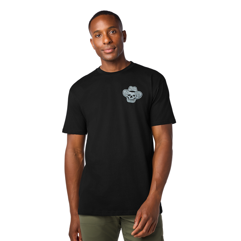 Cowboy Skull Short Sleeve T-Shirt Black