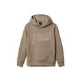 YETI Logo Script Kids' Pullover Fleece Hoodie Taupe