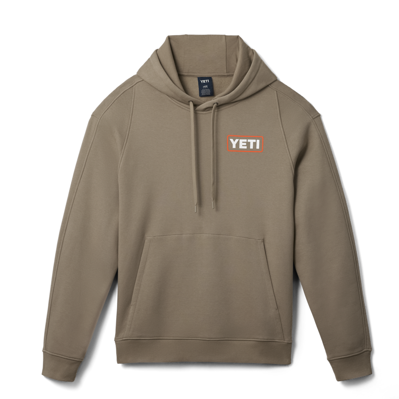 YETI® Wetlands Logo Badge Fleece Hoodie Wetlands Taupe