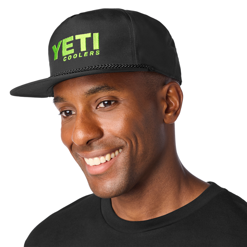 YETI Coolers Flat Brim Rope Hat Green