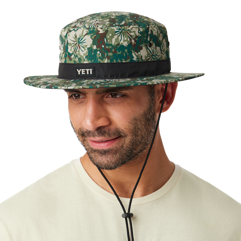 Hibiscus Print YETI® Logo Boonie Hat Hibiscus