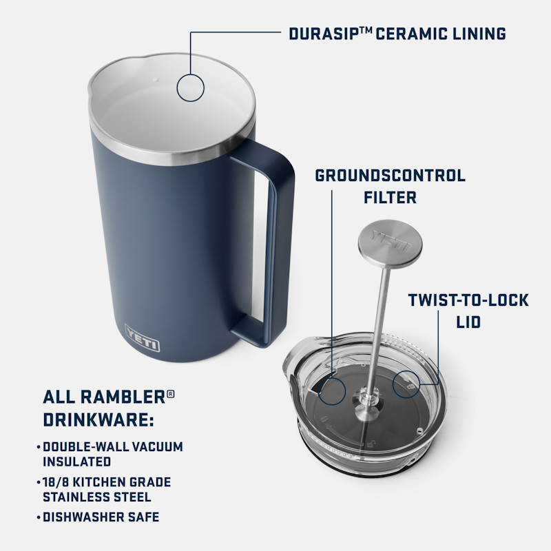 Rambler® 64 oz French Press White